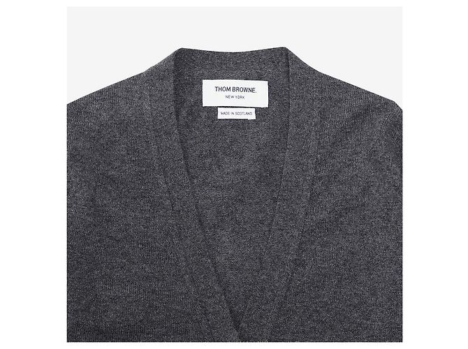 Thom Browne Klassischer Damen-Cardigan aus Kaschmir Braun - Ansicht 7