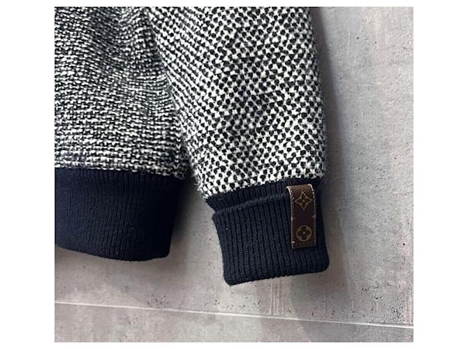 Louis Vuitton Tweed-Bomberjacke Grau Braun - Ansicht 4