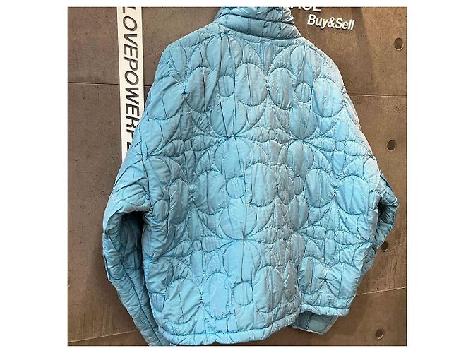 Louis Vuitton Kim Jones Monogram Stitch Pattern Down Jacket Sky Blue - view 2
