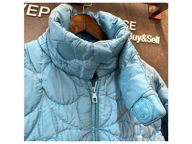 Louis Vuitton Kim Jones Monogram Stitch Pattern Down Jacket Sky Blue - view 3