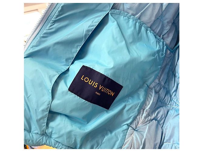 Louis Vuitton Kim Jones Monogram Stitch Pattern Down Jacket Sky Blue - view 6