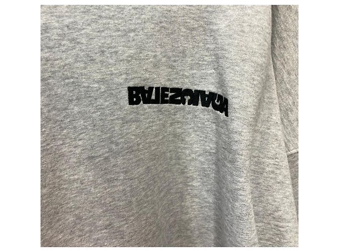 Balenciaga Logo Hoodie Grau Braun - Ansicht 6