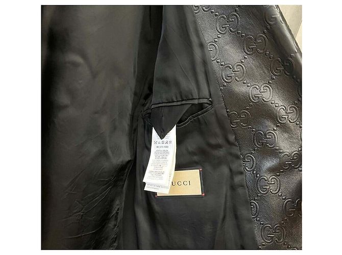 Gucci Giacca Blazer Double Logo GG Nera Nero - vista 2
