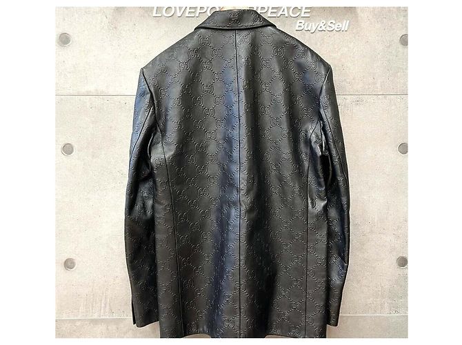 Gucci Giacca Blazer Double Logo GG Nera Nero - vista 5