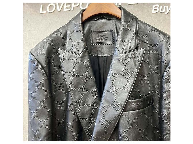 Gucci Giacca Blazer Double Logo GG Nera Nero - vista 6