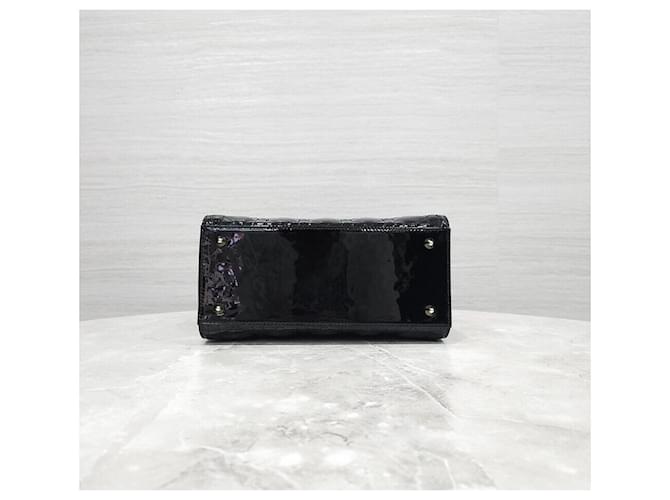 Dior Lady Medium Tasche Schwarz Lack - Ansicht 7