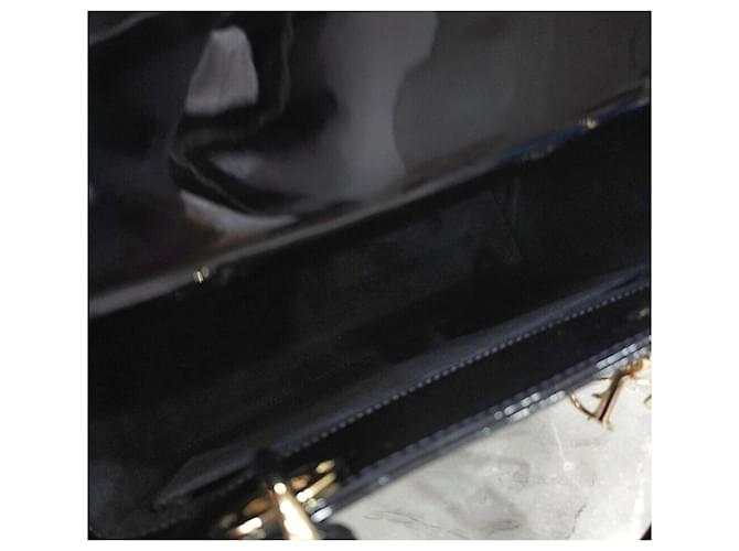 Dior Lady Medium Tasche Schwarz Lack - Ansicht 8