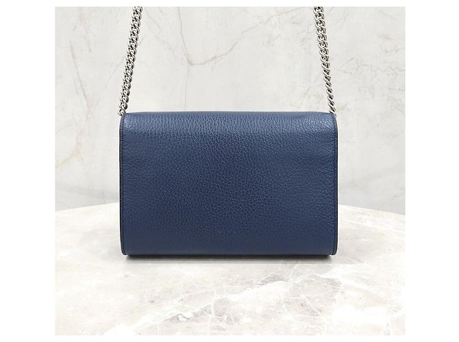 Gucci Dionysus Mini Leder-Kettentasche in Navy - Ansicht 3