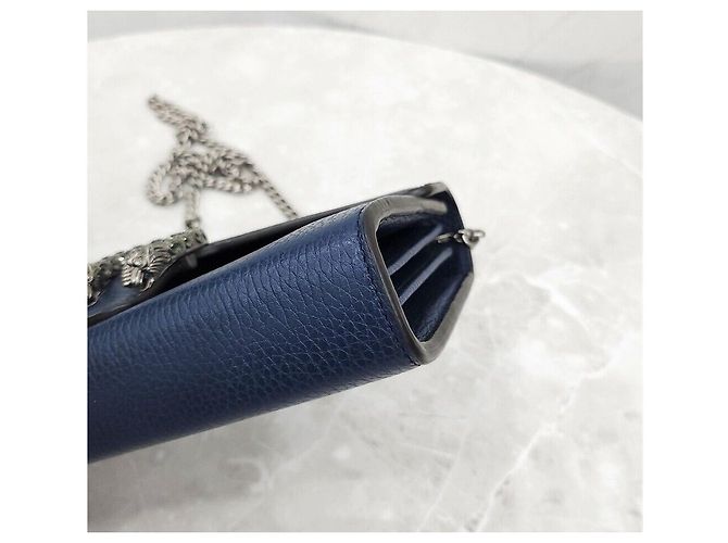 Gucci Dionysus Mini Leder-Kettentasche in Navy - Ansicht 4