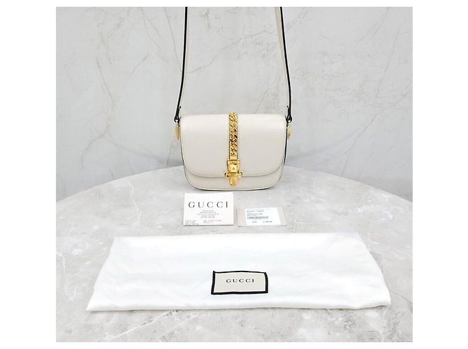 Gucci Mini borsa a tracolla in pelle Silvy Argento - vista 8
