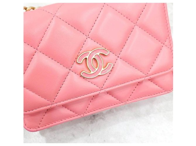 Chanel Mini bolso de hombro con solapa de piel de cordero rosa - Nueva temporada - vista 5