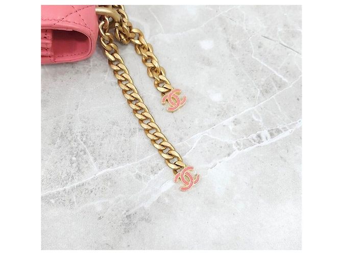 Chanel Mini bolso de hombro con solapa de piel de cordero rosa - Nueva temporada - vista 6