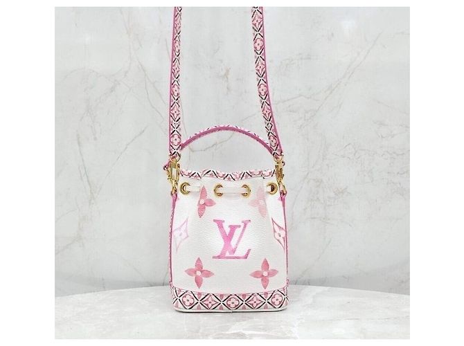Louis Vuitton Borsa a secchiello Monogram Nano Noé Rosa - vista 3