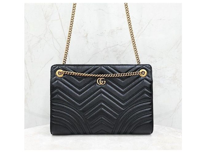 Gucci Borsa a tracolla GG Marmont Matelassé con catena - vista 4