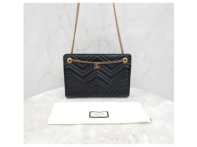 Gucci Borsa a tracolla GG Marmont Matelassé con catena - vista 9