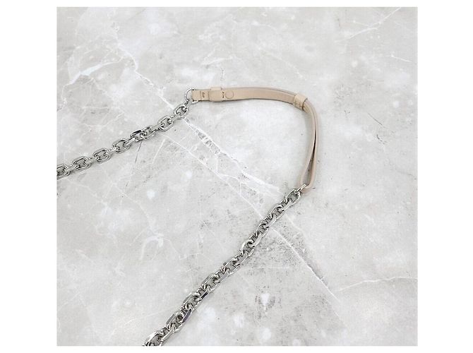 Maison Martin Margiela Glam Slam Leder Schultertasche mit silberner Kette Medium Mehrfarben - Ansicht 5