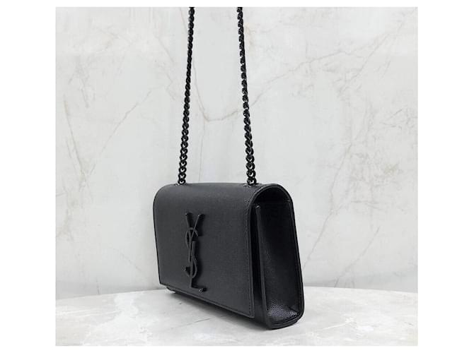 Saint Laurent Mini borsa a tracolla Kate Monogram Chain Nero - vista 2
