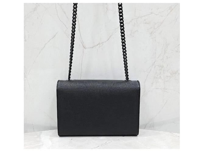 Saint Laurent Mini borsa a tracolla Kate Monogram Chain Nero - vista 3