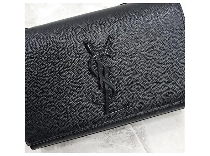 Saint Laurent Mini borsa a tracolla Kate Monogram Chain Nero - vista 4