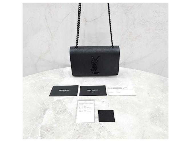 Saint Laurent Mini borsa a tracolla Kate Monogram Chain Nero - vista 8