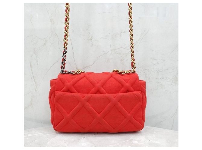 Chanel 19 Chanel Jersey Flapback Small Red Series Rot - Ansicht 3