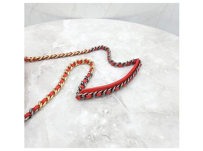 Chanel 19 Chanel Jersey Flapback Small Red Series Rot - Ansicht 5