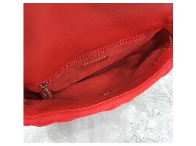 Chanel 19 Chanel Jersey Flapback Small Red Series Rot - Ansicht 7