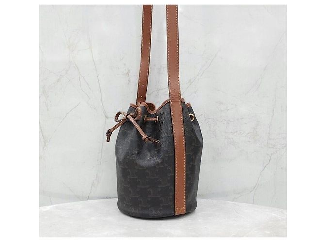Céline Piccola borsa a secchiello in tela - vista 2
