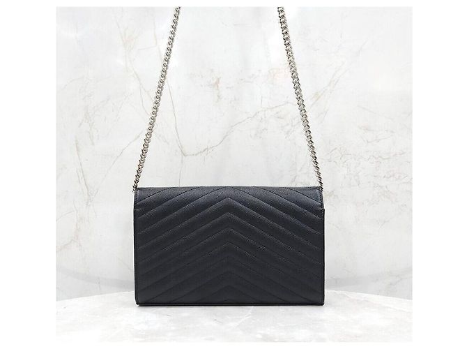Saint Laurent Borsa a tracolla WOC matelassé nera Nero - vista 3