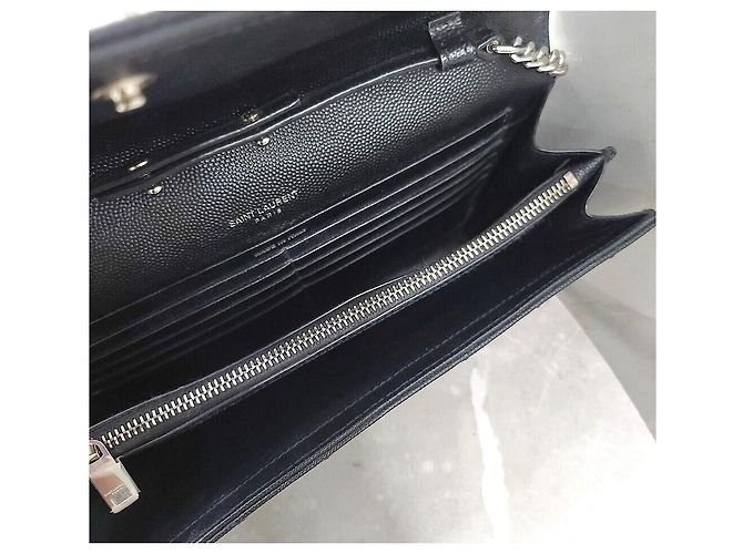 Saint Laurent Borsa a tracolla WOC matelassé nera Nero - vista 8