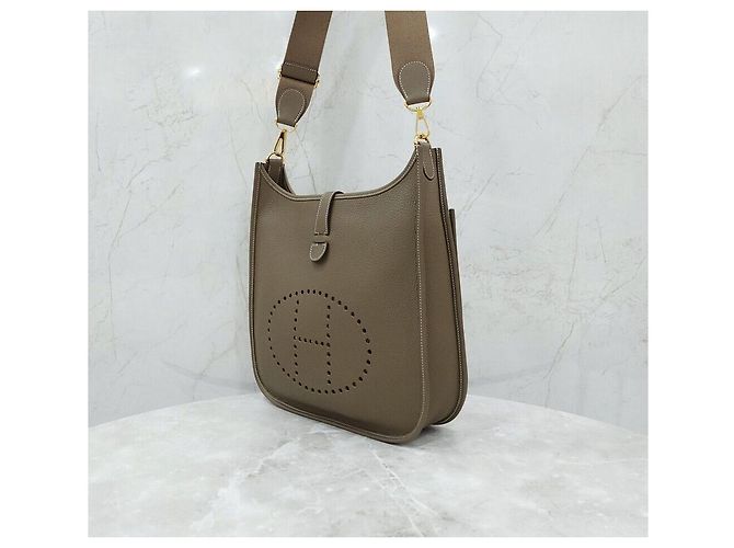 Hermès Evelyn Clemmence Etoupe Gold Stamp Silber - Ansicht 2