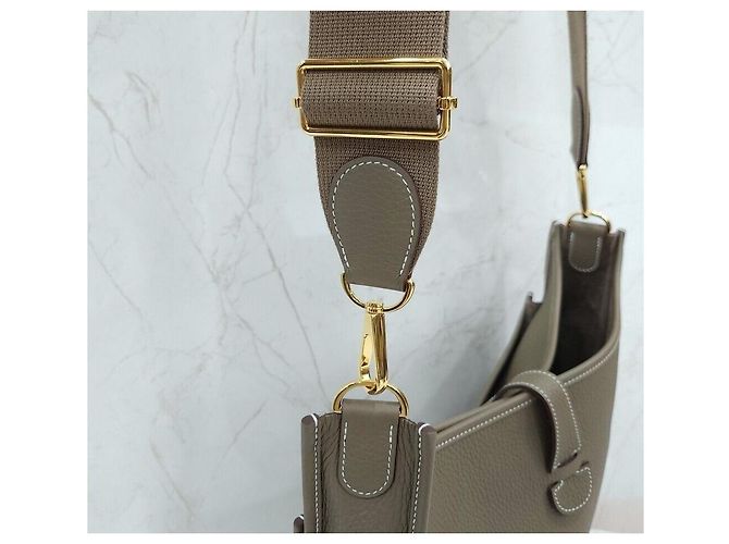 Hermès Evelyn Clemmence Etoupe Gold Stamp Silber - Ansicht 5