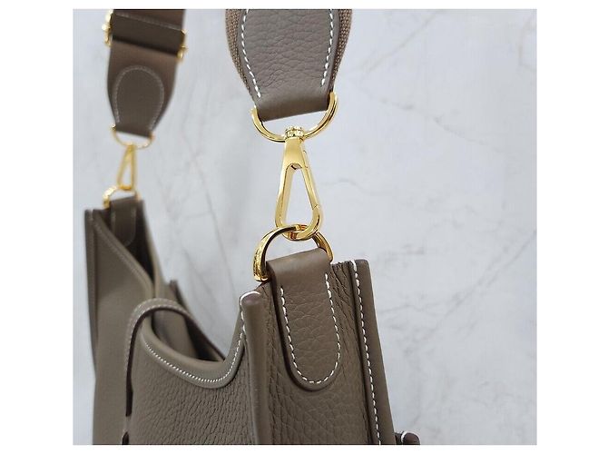 Hermès Evelyn Clemmence Etoupe Gold Stamp Silber - Ansicht 6