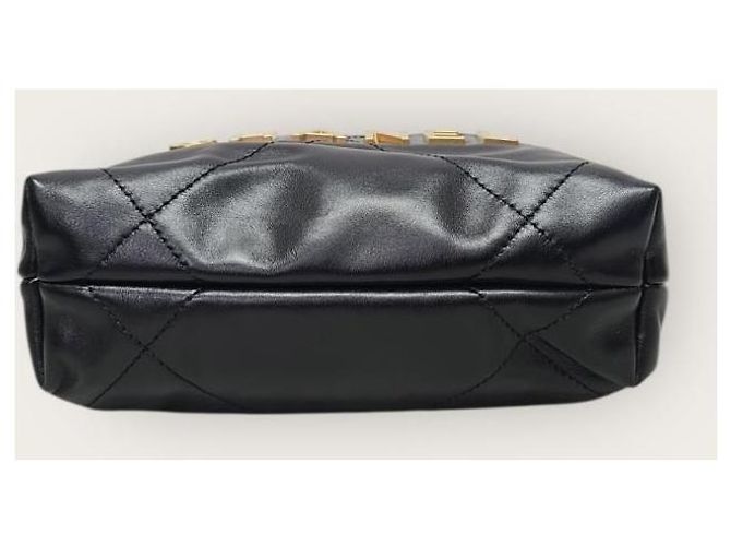 Chanel Mini borsa hobo nera e oro Nero - vista 6