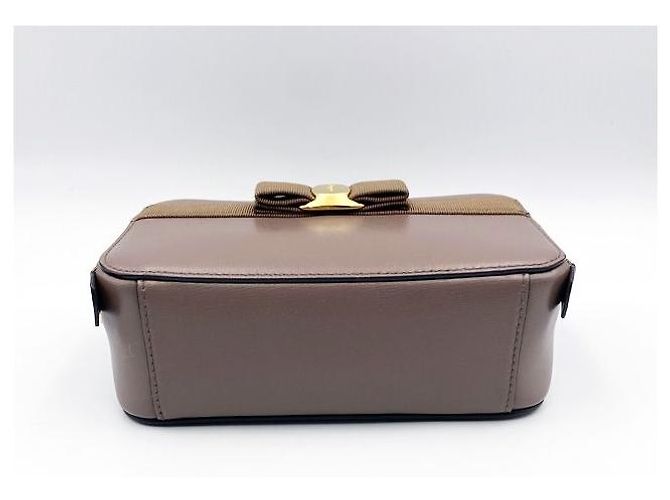 Salvatore Ferragamo Mini borsa tote New Barabow marrone scuro - vista 6