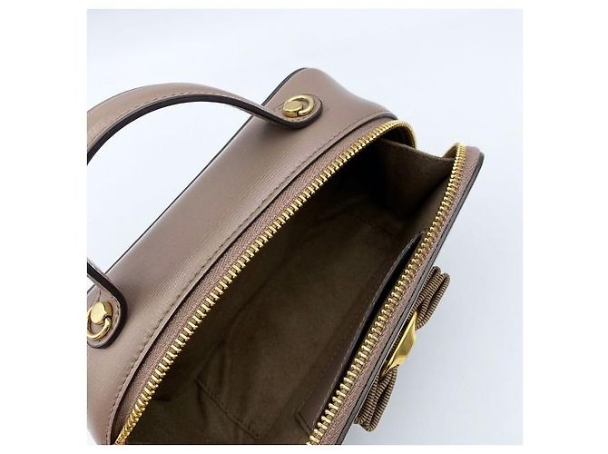 Salvatore Ferragamo Mini borsa tote New Barabow marrone scuro - vista 9