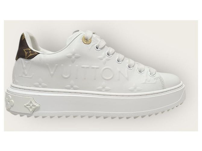 Louis Vuitton Baskets Timeout avec monogramme lettrage blanc - vue 2