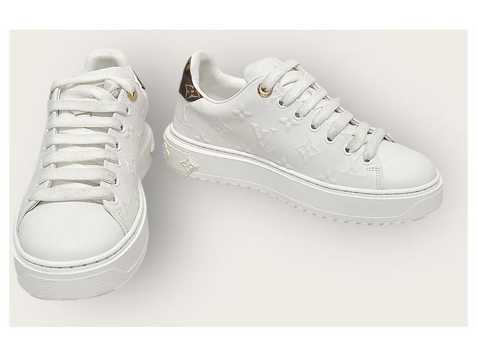 Louis Vuitton Baskets Timeout avec monogramme lettrage blanc - vue 4