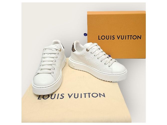 Louis Vuitton Baskets Timeout avec monogramme lettrage blanc - vue 8