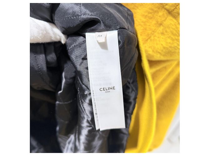 Céline Alpaca Hoodie mit Glitter-Logo Gelb - Ansicht 7