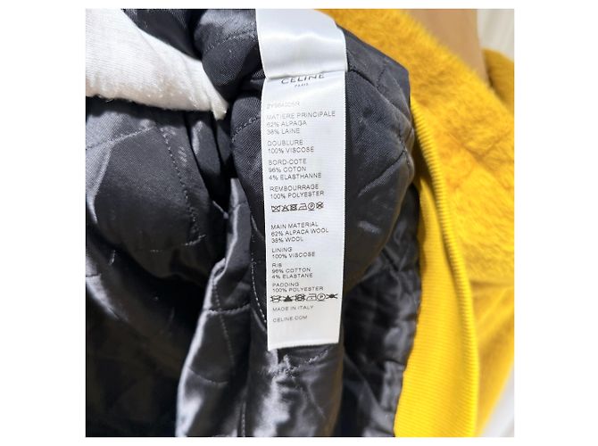 Céline Alpaca Hoodie mit Glitter-Logo Gelb - Ansicht 8