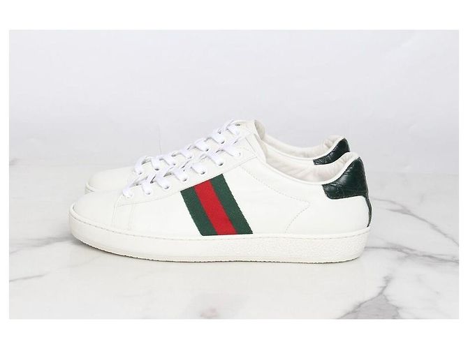 Gucci Ledersneaker Silber - Ansicht 3
