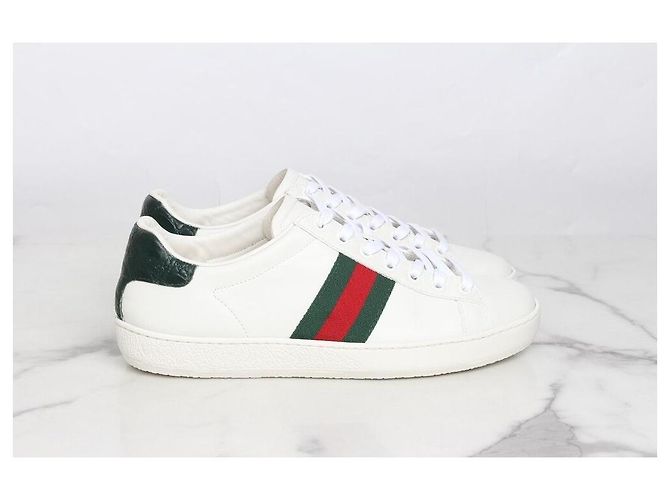 Gucci Ledersneaker Silber - Ansicht 4