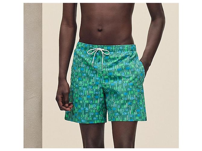 Hermès Costume da bagno Verde/Blu - vista 11