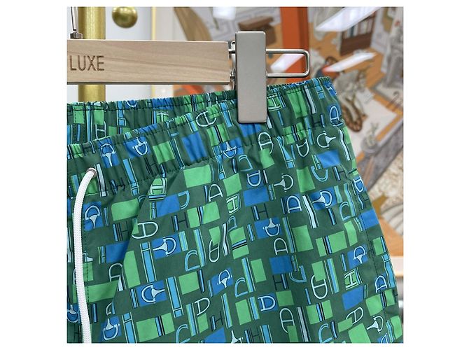 Hermès Costume da bagno Verde/Blu - vista 3
