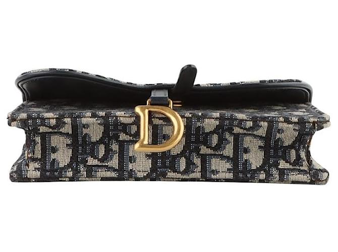 Dior Borsa a tracolla Oblique Saddle Blu - vista 6