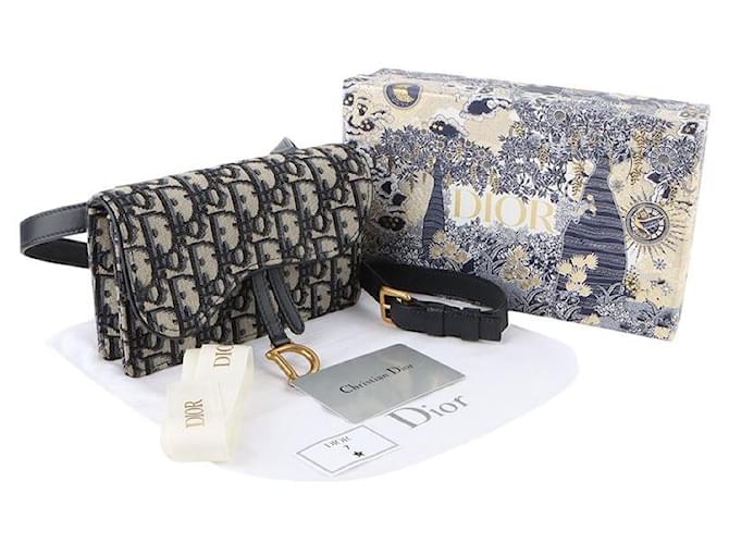 Dior Borsa a tracolla Oblique Saddle Blu - vista 8