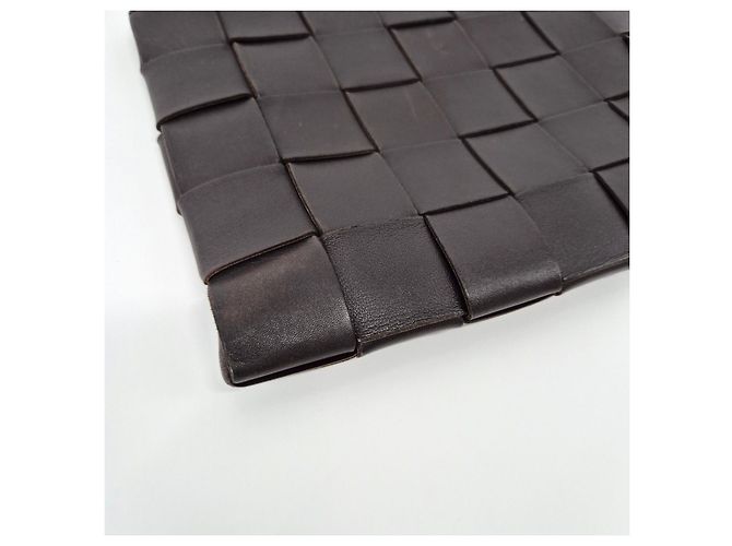 Bottega Veneta Clutch piatta Intrecciato Cassette Nero - vista 6
