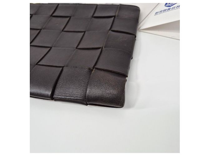 Bottega Veneta Clutch piatta Intrecciato Cassette Nero - vista 7