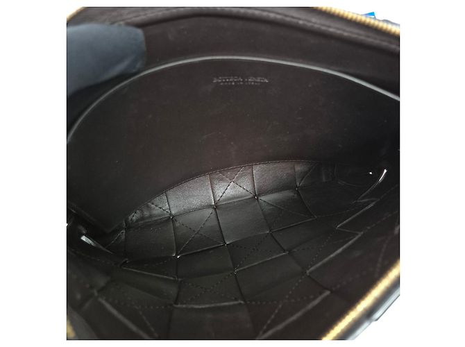 Bottega Veneta Clutch piatta Intrecciato Cassette Nero - vista 8